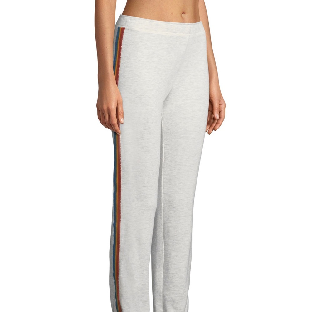 Monrow Rainbow Stripe Sweatpants